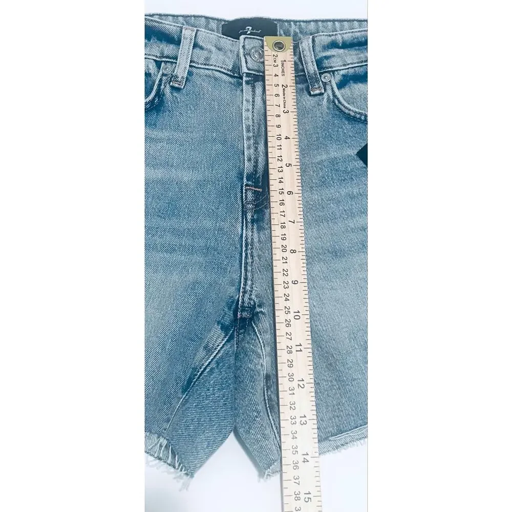 7 For All Mankind Monroe Long Denim Shorts, in Ode To. Size 29. NWT’s